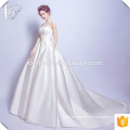 2017 Newest Satin Pure White Ball Gown Wedding dress Cestbella TS2097